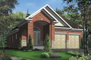 3D elevation of Surburban-Canadiana Design Style