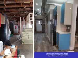 pre-construction modern kitchen renovation in Hamilton Ontario